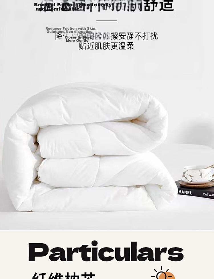 Yuanshenghuo Bedding Set of Eight Pieces: Duvet Cover, Pillowcases, Pillow Inserts And Mattress Pad Set - 8 Jin Winter Weight - for 1.8m Bed - Gray 14