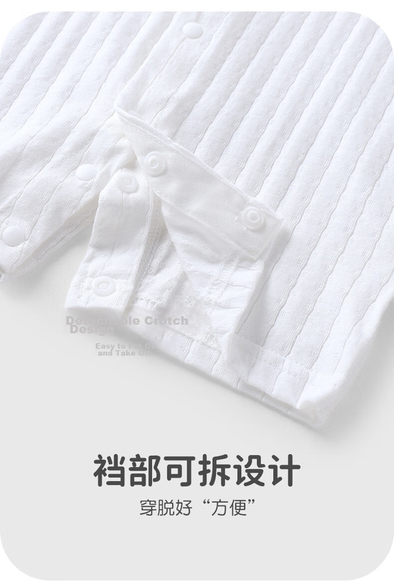 Youqi Baby Summer Short Sleeve Romper Newborn Lightweight Cotton Comfortable Infant Jumpsuit Homewear 5