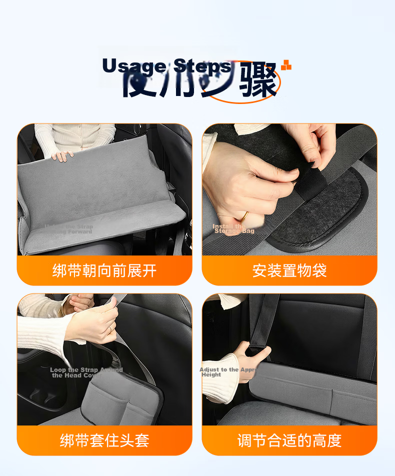 Huiduoduo Car Rear Seat Sleeping Mat Foldable Mattress Backseat Sleeping Aid Travel Cushion Support 25