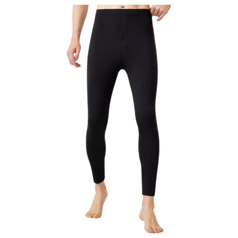 Caiyue Men's Fleece-Lined Thickened Thermal Sharkskin Pants Autumn Winter Windproof Cold-Resistant Motorcycle Riding Tight Base Layer Barbie Pants