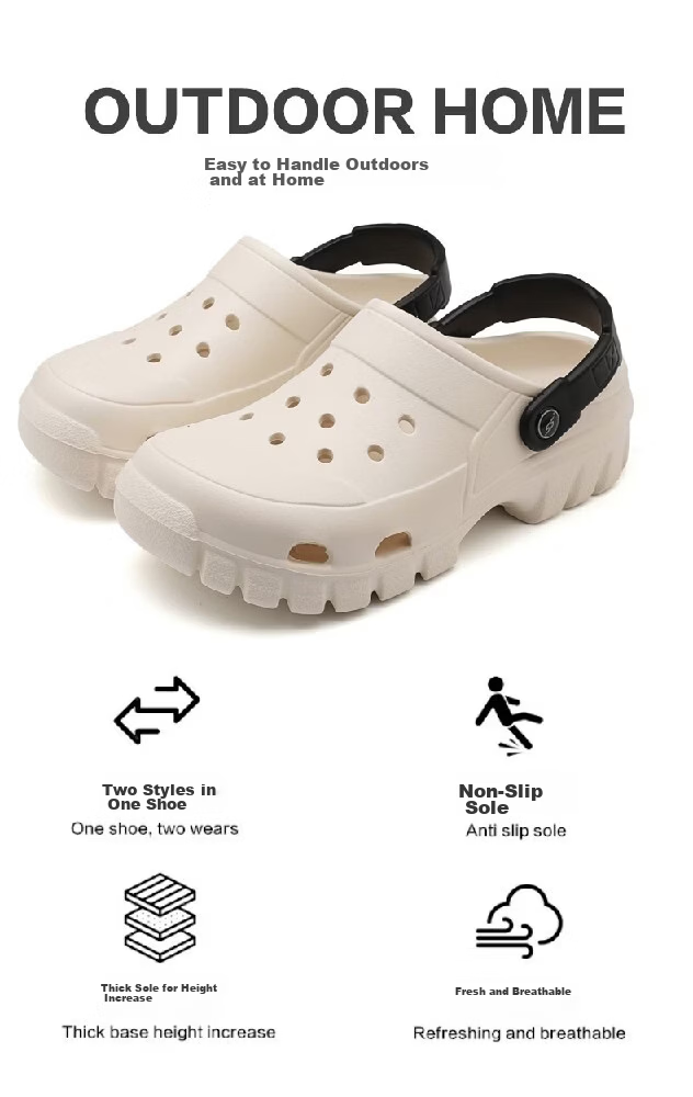 Huamei Comfortable Walking Sandals, Breathable Ventilated Open-Toe, Anti-Collision, Anti-Slip, Odor-Resistant, Quick-Dry Slippers HM2656 Off-White Size 42-43 2
