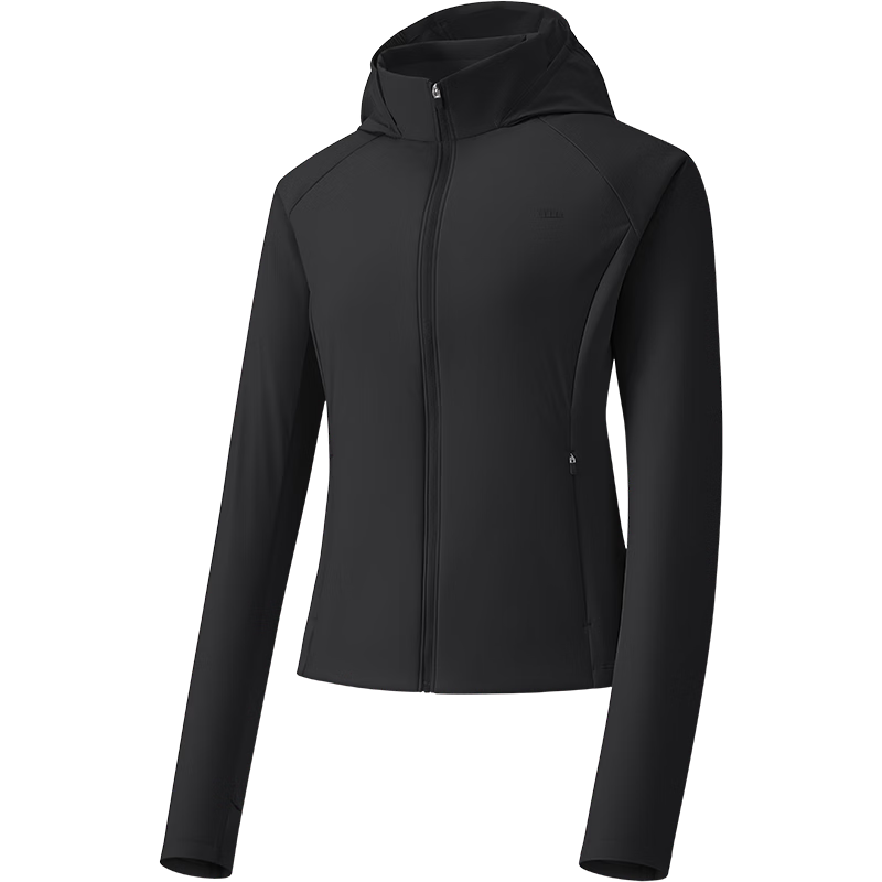 Beneunder Women's Outdoor Autumn Winter Fleece Jacket with Detachable Hood Stretch Cotton Coat CL236 Dusk Black S