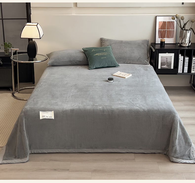 Hodo Milk Velvet Blanket Summer Thin Double Blanket Air Conditioning Quilt Nap Blanket Sofa Blanket 2m x 2.3m Gray 22