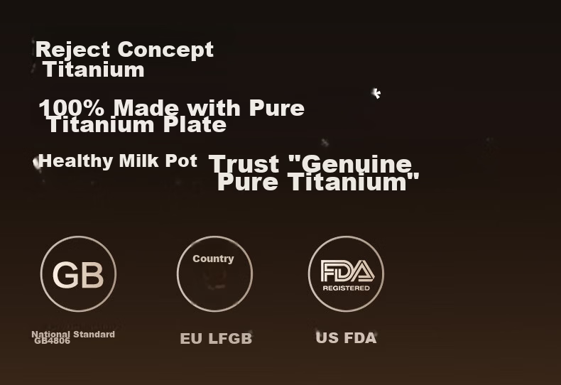SUPOR JD Exclusive Pure Titanium Milk Pot Non-Coated Lightweight Non-Stick 100% Pure Titanium Plate Milk Pot 18cm Compatible with All Stoves 7