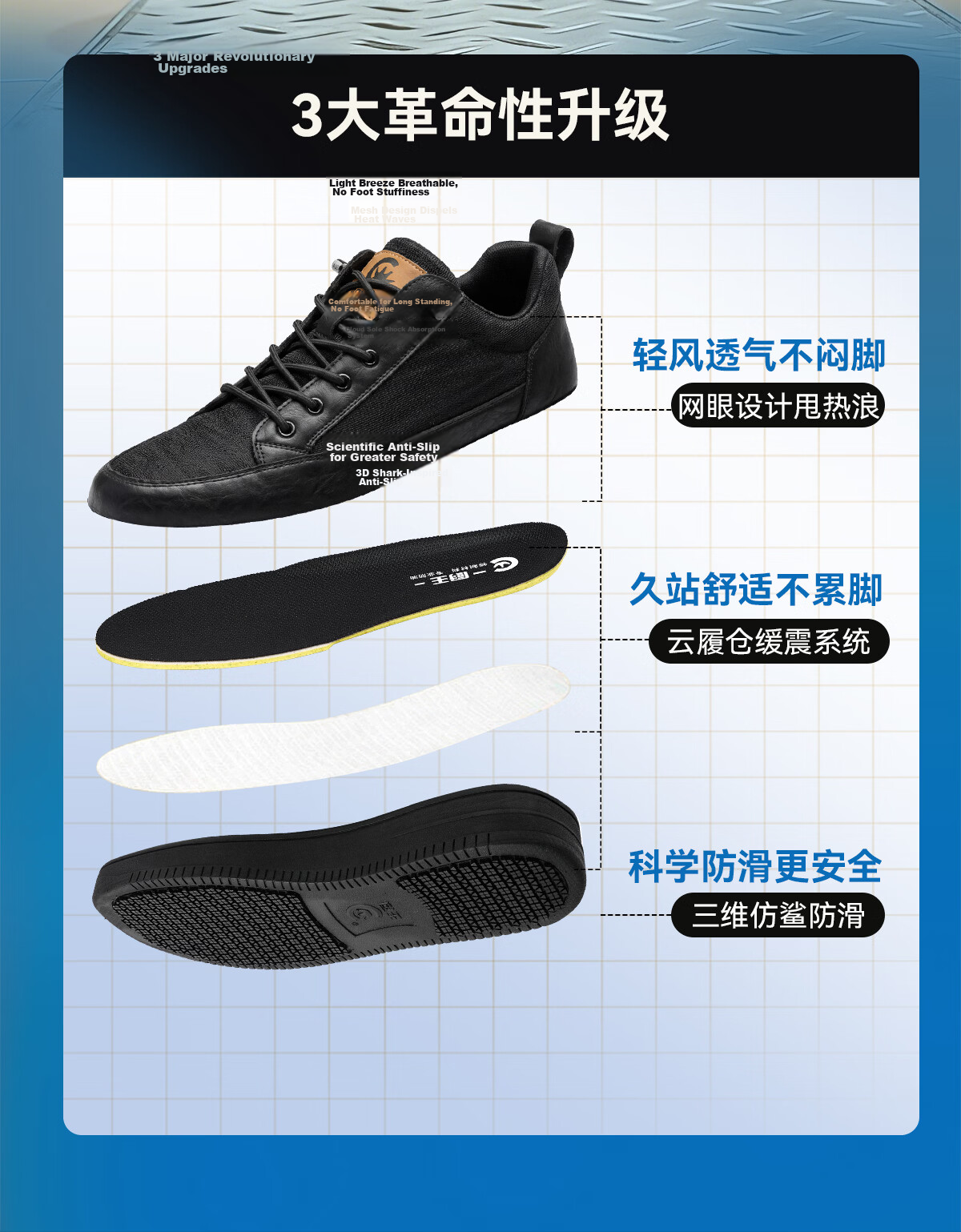 ChuWang Non-Slip Waterproof Oil-Resistant Chef Shoes Kitchen Work Casual Sneakers Men C1 Leather 39 5