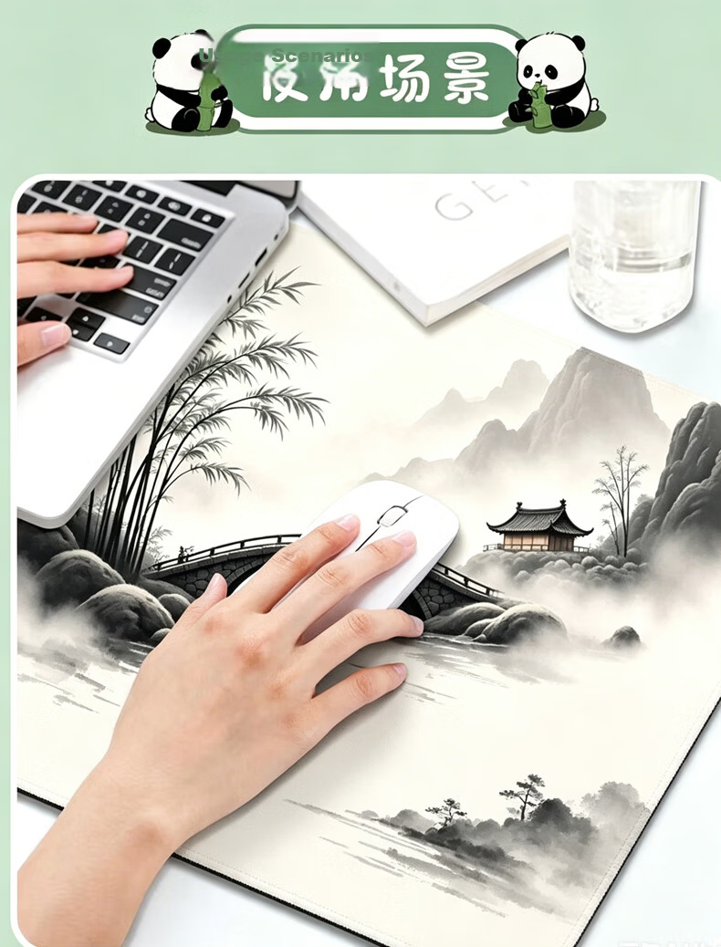 Juyingfeng Large Mouse Pad Cute Healing Clear Cartoon Office Dorm Bedroom Laptop Mouse Keyboard Pad Lock Edge Desk Mat 800x300x2mm Yun Xiaoduo 7