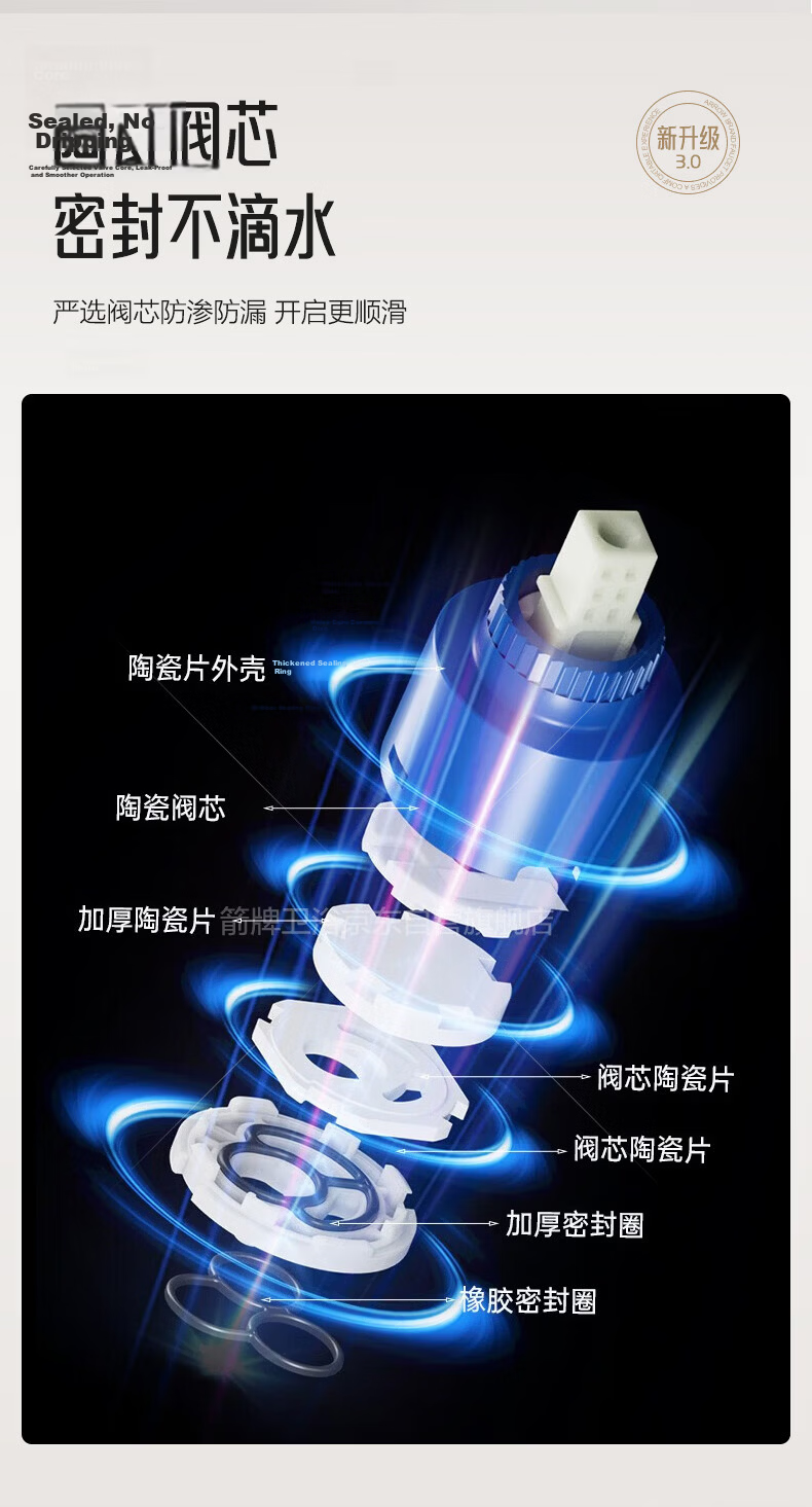 ARROW YJ Stainless Steel Brushed Bathroom Basin Faucet Single Hole Hot and Cold Dual Control Tap 13