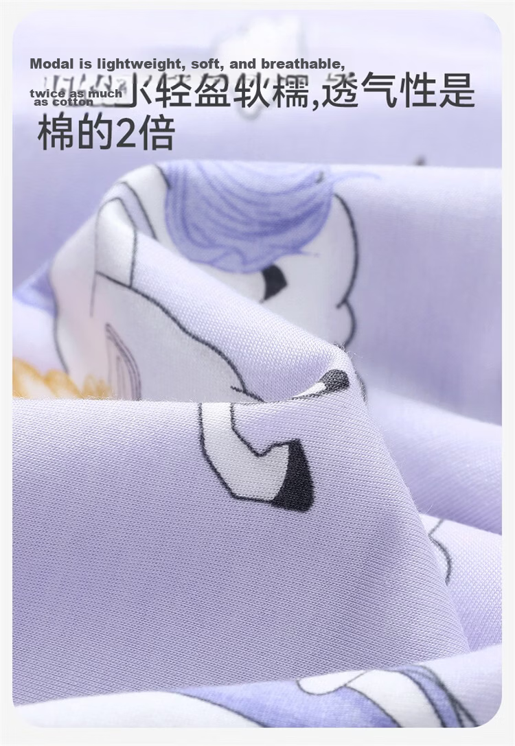 Jiusuiban [Good Fortune On Horseback] Children's Pajamas Girls' Class A Modal Anti-Mite Breathable Homewear Long Sleeve Long Pants 6