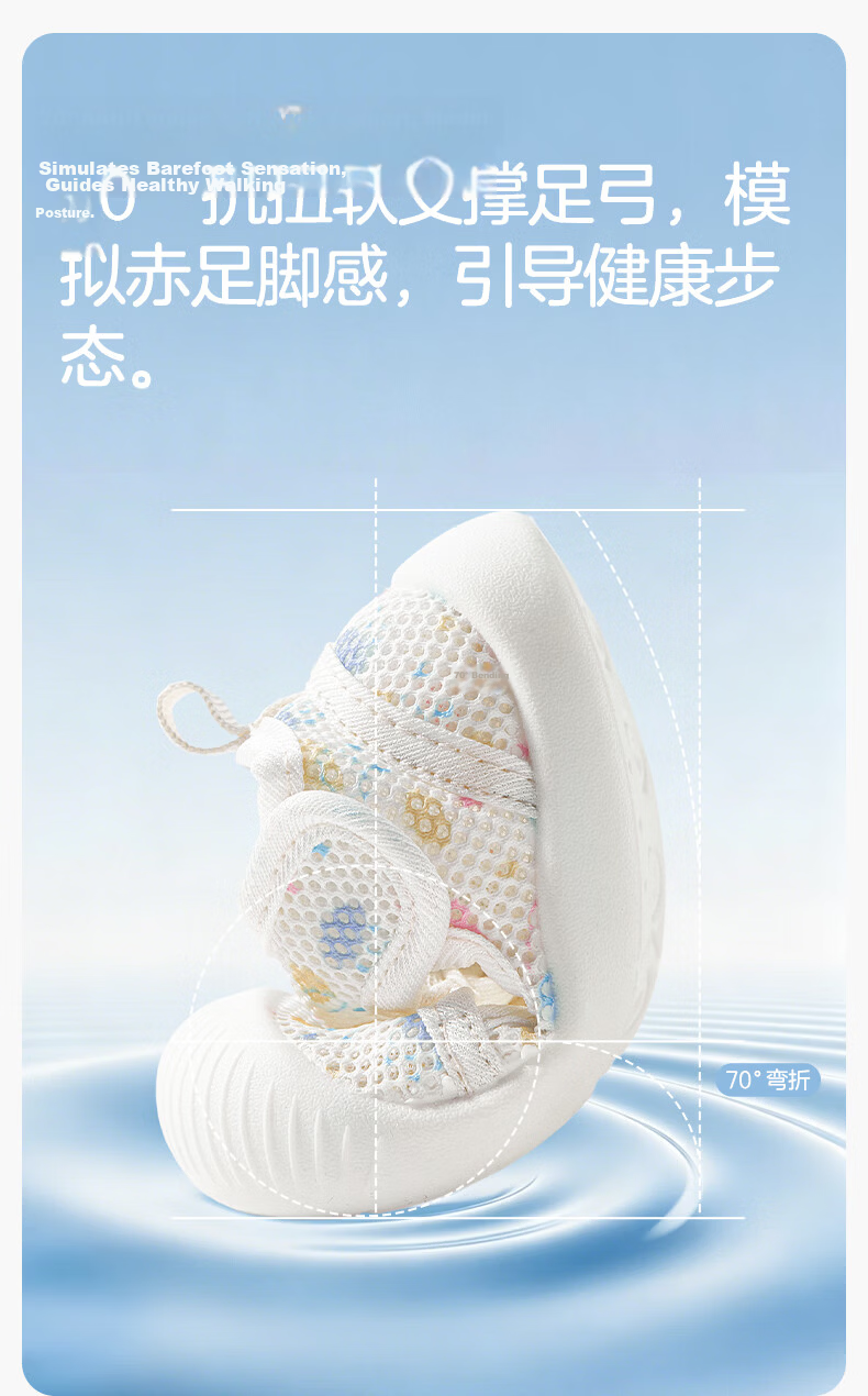 October Crystal Baby Shoes Toddler Walking Shoes Summer Mesh Floor Non-Slip Boys Girls Pre-Walking Shoes 7