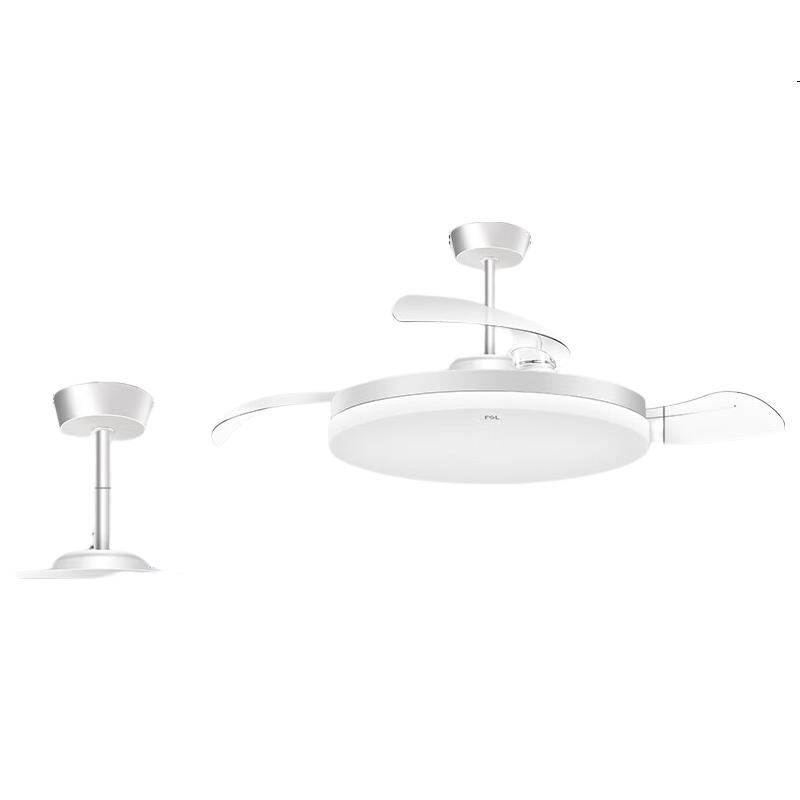 Foshanzhaoming Fan Light, Dining Room Ceiling Fan Light, Living Room Bedroom LED Remote Control Color-Changing Lighting Fixture, Qingyue 36-Inch 58 Watts