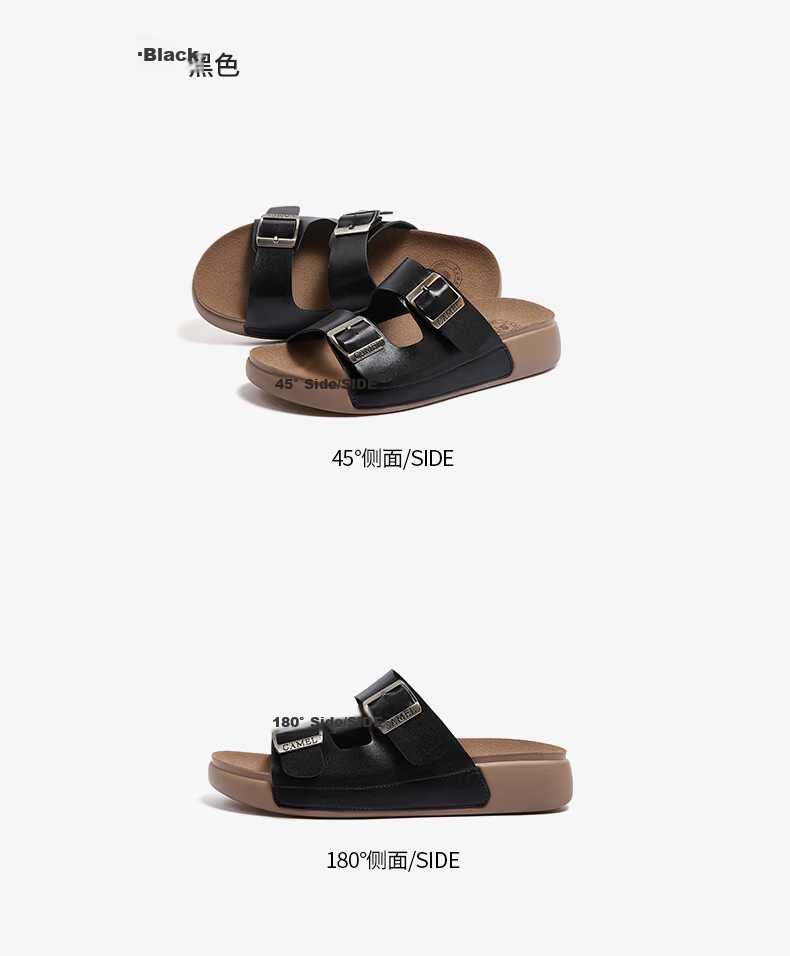 CAMEL Birkenstock Style Women's Casual Versatile Outdoor Slide Sandals L26M504022 Blue (Suede) Size 36 14
