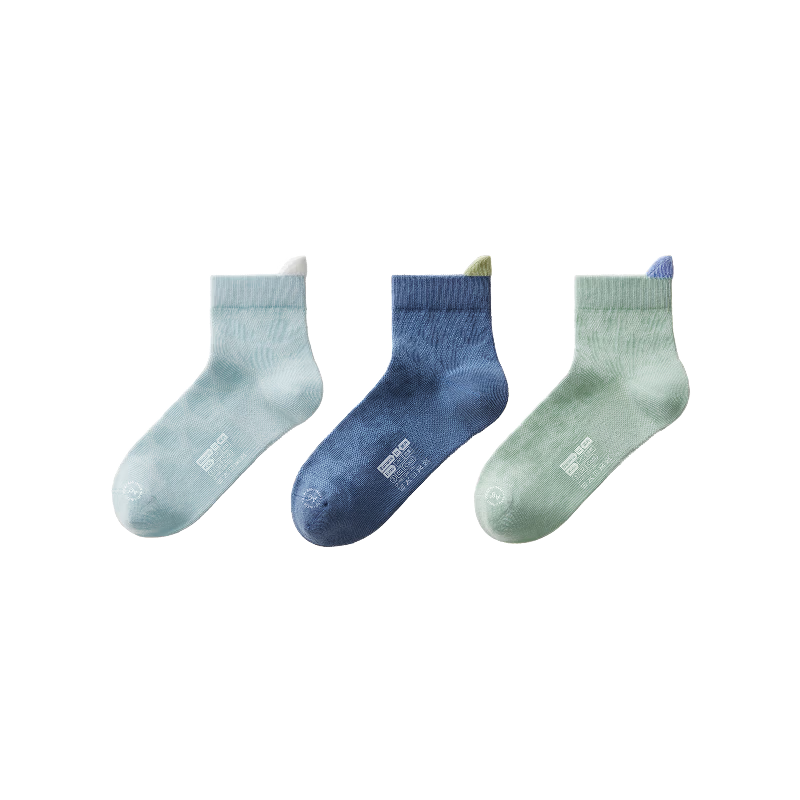 Jiao Nei Xiaoliangpi Series 3 Children's Socks Unisex Antibacterial Mesh Jacquard 6-12 Years Baby Cooling Short Tube Summer Thin Style