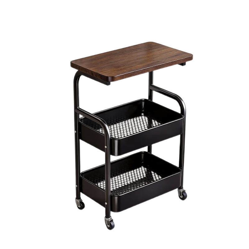 Xiao Mo Floor Storage Rack Mobile Cart Snack Rack Sofa Side Table Kitchen Bedroom Storage Shelf Organizer