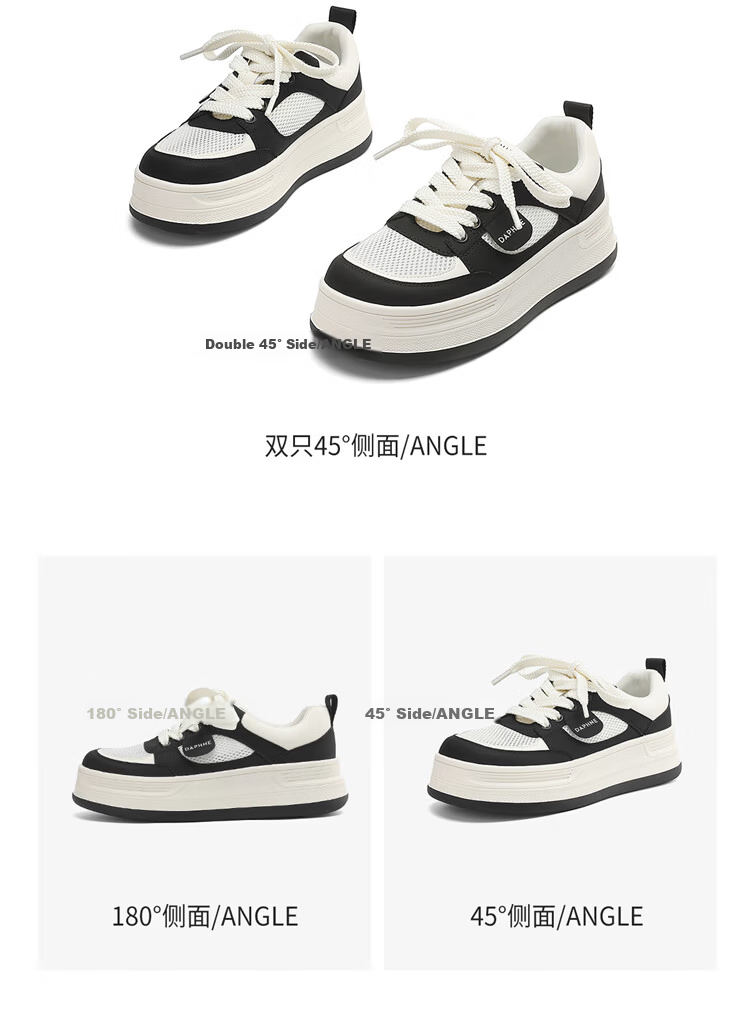 DAPHNE Women's Thick-Soled White Sneakers New Summer Mesh Casual Shoes Single Mesh Beige 39 19