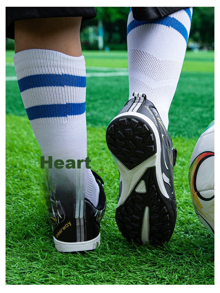DEERWAY Kids Soccer Shoes TF Turf Studs for Boys Ages 6-12, Youth Training and Match Football Shoes, Fluorescent Green, Size 33 19