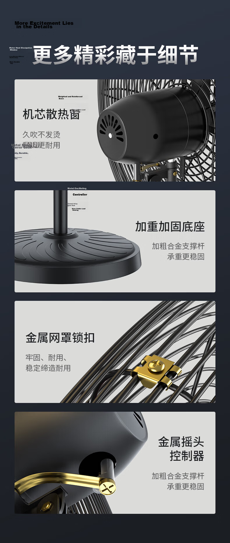 Diamond Brand Industrial Fan Powerful Large Airflow Bullhorn Fan Factory Workshop Warehouse Wall-Mounted High-Power Oscillating Fan Copper Wire Motor FW-65 16