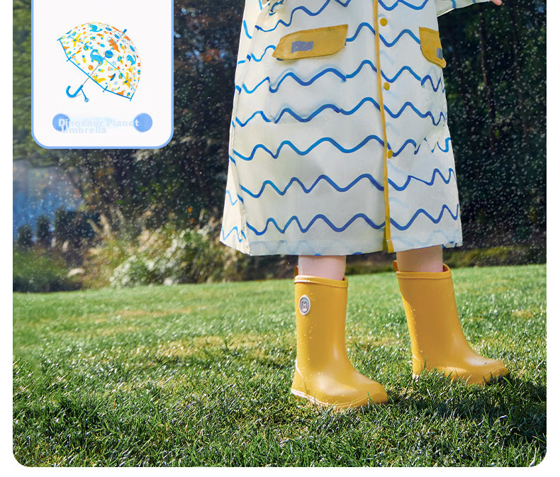 Nido Bear Kids Rain Boots Baby Non-Slip Waterproof Shoes Boys Girls School Shoes YX2518 Size 17 24