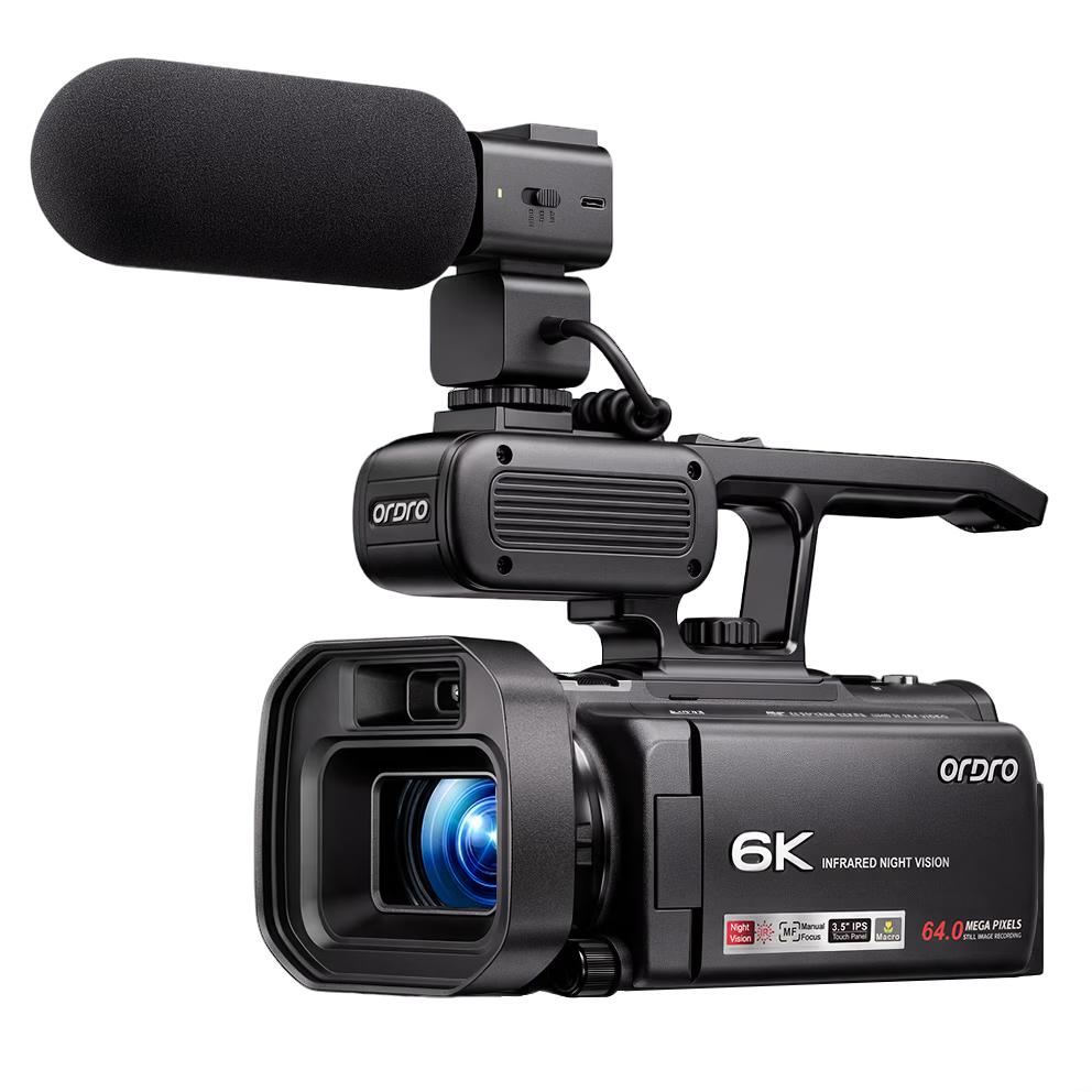 ORDRO XV80 Camera, 5K Ultra-High Professional Live Streaming And Recording Device, 12x Optical Zoom, Conference Vlog Short Video Home DV All-In Camera
