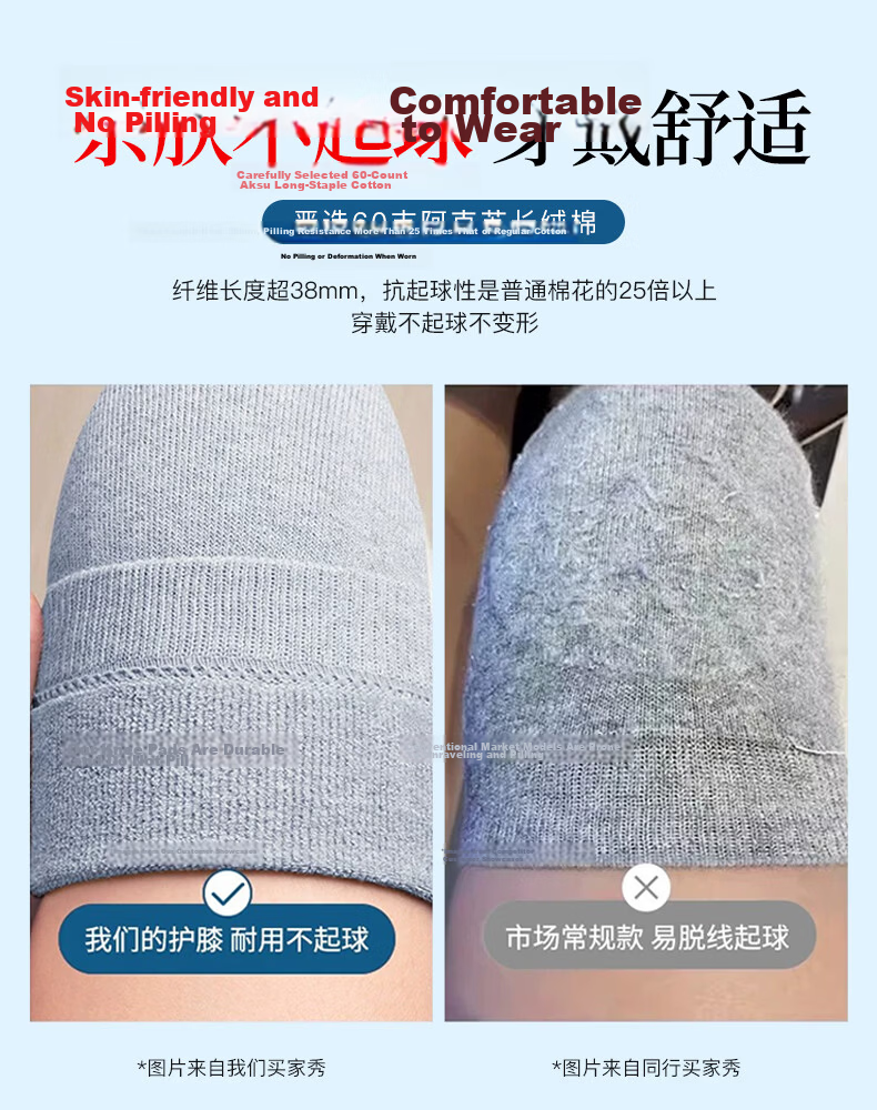 PROPARD Summer Thin Knee Brace Warm Arthritis Meniscus Injury Knee Support for Men and Women Elderly Pure Cotton 8