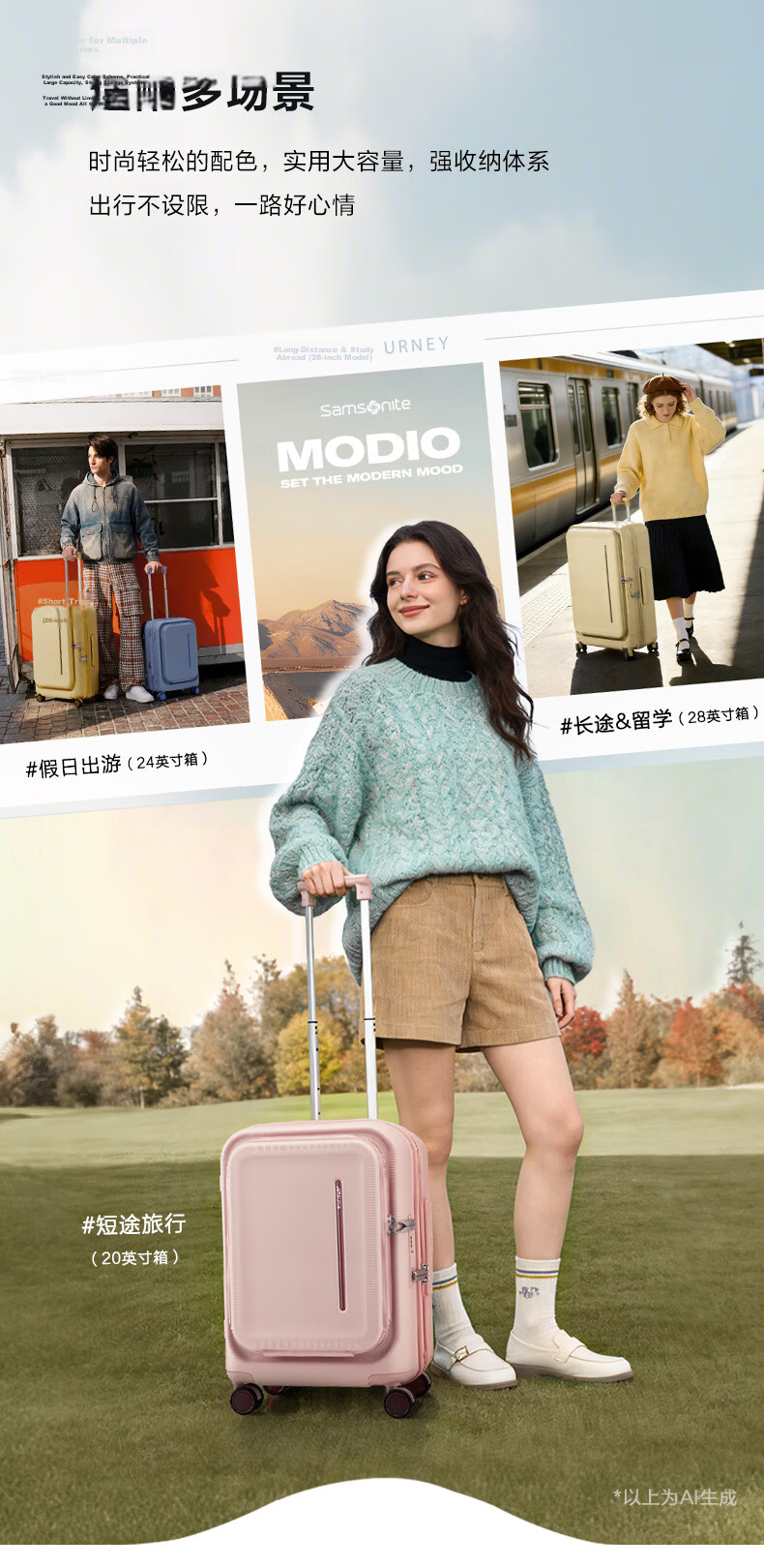 Xinxiuli Luggage 20-Inch 2026 New Model Suitcase with Front Opening, Travel Case, Leather Trunk, Password Lock Carry-On Suitcase US8 Pink 2