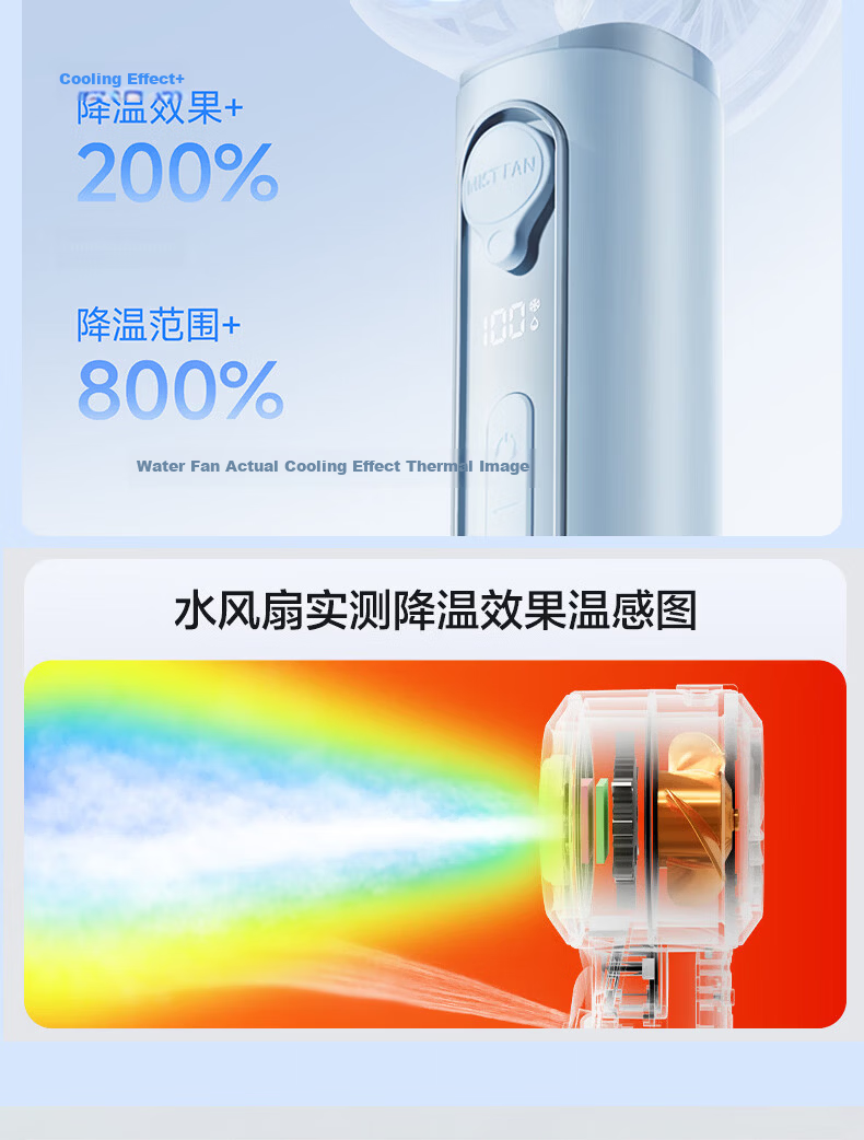 Youyang Mini Portable Handheld High-Speed Energy-Saving Turbo Rechargeable Outdoor Fan 6