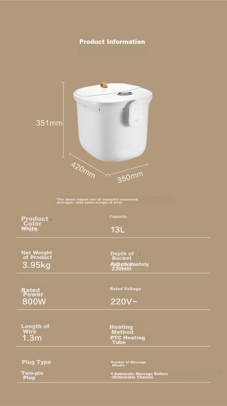 JD Original Foot Soaking Bucket Z3 New, Fully Automatic Constant Temperature Heating Massage Foot Bath, Smart Sterilization Foot Washing Bucket, Calf-Length Practical Birthday Gift Recommendation, Suitable for Parents, Elders, Men And Women Friends 23