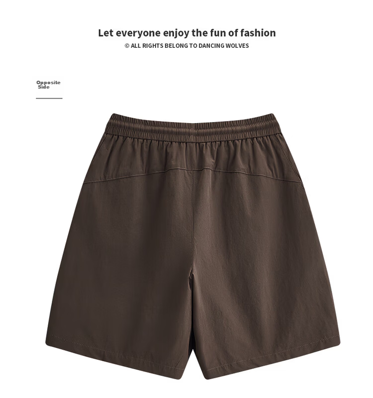 Dancing with Wolves [High Elasticity] Loose Breathable Casual Men's Shorts Commuter Versatile Easy-Care Five-Point Pants 502 Dark Purple L 20