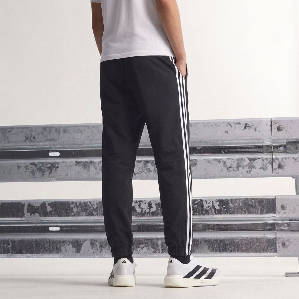 Adidas Fashion Trend Men's Sports Comfortable Breathable Long Pants JC5445 Black/White L 2