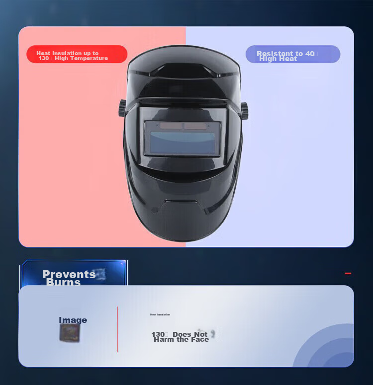 Shengli Welding Protective Mask Welder Special Protective Helmet Solar Lithium Battery Powered True Color Lens VH107 7