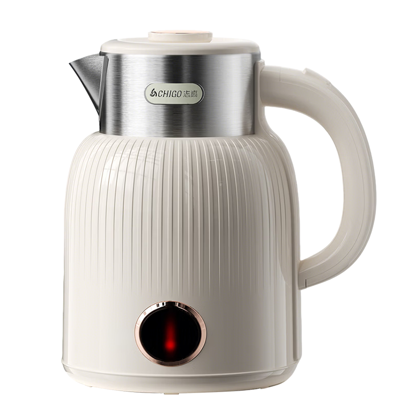 CHIGO 2L Large Capacity Electric Kettle Double-Layer Anti-Scald Household Electric Kettle 316L Stainless Steel Inner Liner Fast Boiling WM910