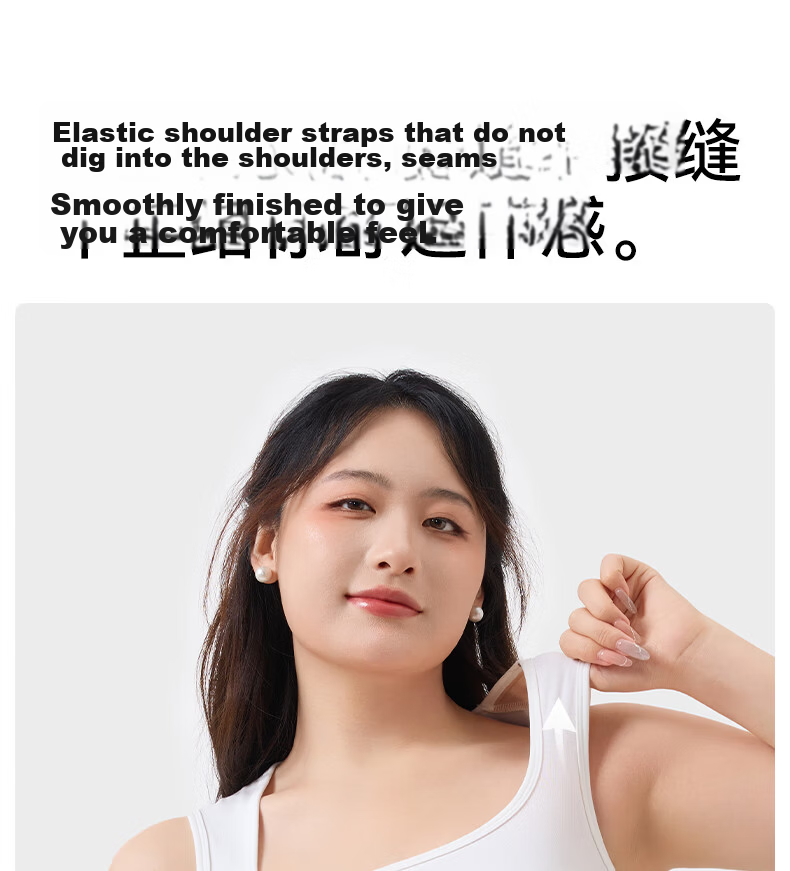 Guniangjia Women's New Vest [No Bra Needed] Integrated Camisole with Built-in Chest Pad, Wearable as Outerwear, Backless Design 18