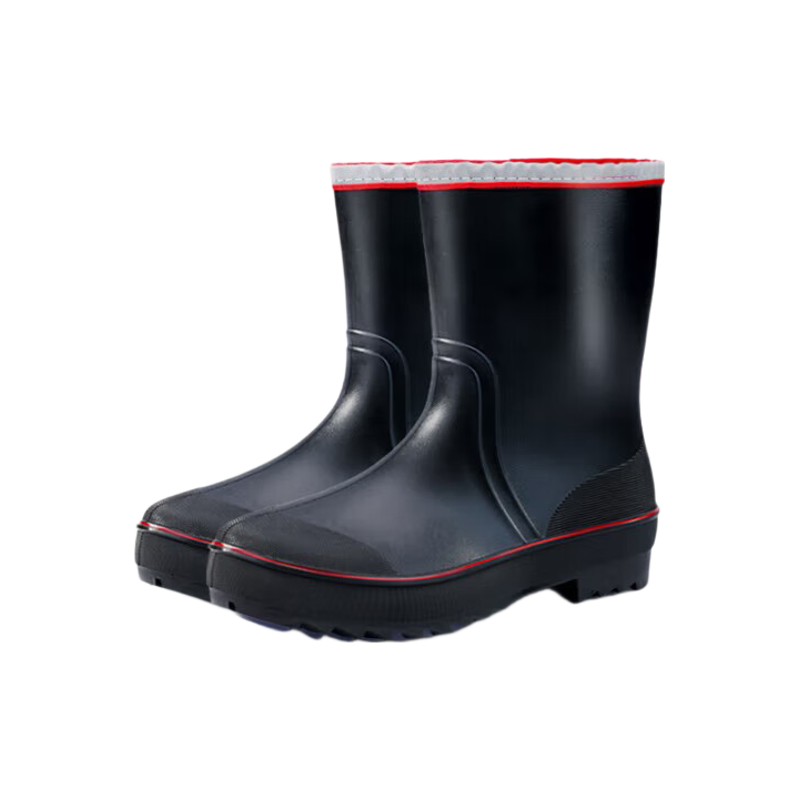 Lanoudun High-Top Waterproof Rain Boots for Men, Outdoor Non-Slip Rubber Shoes, Durable Rain Boots with Covers YX1010 Size 41