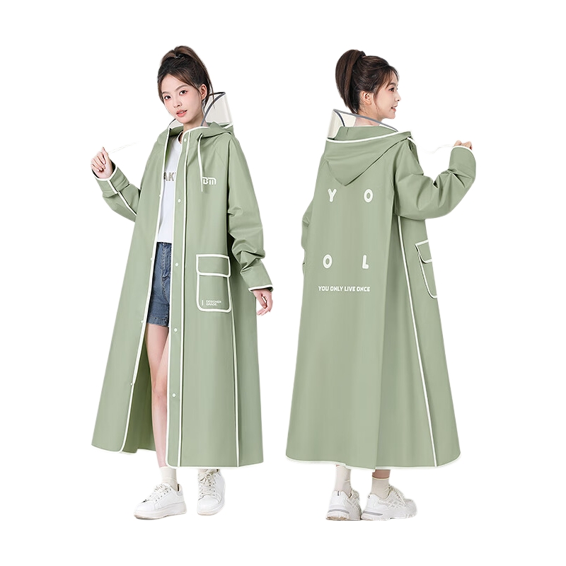Beimei Electric Scooter Women's Long Full-Body Raincoat Integrated Adult Single-Person Rain Poncho for Heavy Rain