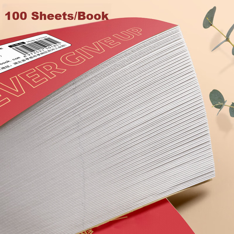 Yiwanka Jinbang Exam Draft Notebook Student Scratch Paper Math Draft Paper for Middle and Primary School Students 100 Sheets 4 Books 4268 4