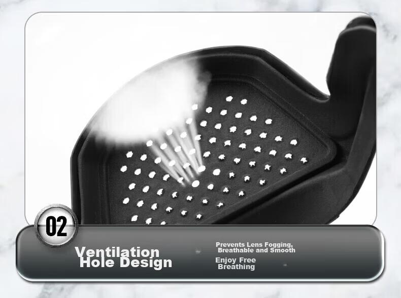 Andaton Protective Face Shield High Transparency Anti-Fog Full Face Mask Waterproof Dustproof Protective Screen Gray Frame 16