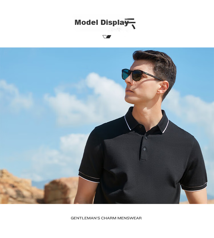 Antonio 55% Mulberry Silk Cooling Breathable High-End Short Sleeve Polo Shirt Men Summer Knitted Business Casual T-Shirt Top 9
