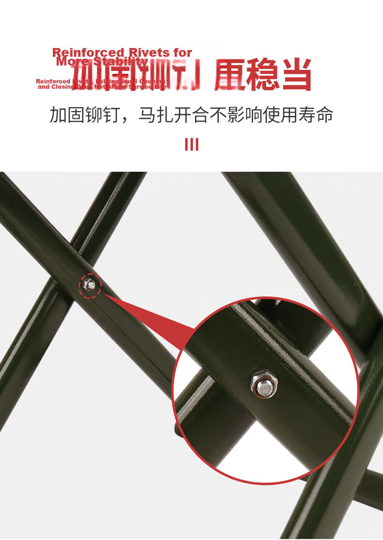 Jiuqiangu Folding Chair Portable Backrest Chair Fishing Stool Small Stool Folding Stool Outdoor Camping Sketching Chair Black 1795 7