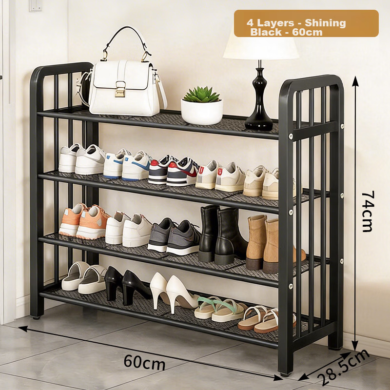 Miaoli Small Home Entryway Shoe Rack Multi-Layer Simple Storage Shelf Indoor No-Installation Shoe Cabinet for Rental Rooms
