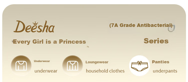 DEESHA 7A Antibacterial Mulberry Silk Gusset Children's Girls' Underwear Mid to Large Kids Youth Boxer Shorts 1