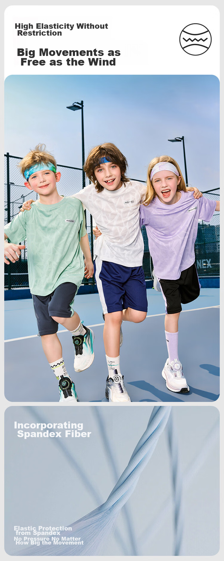 ASK JUNIOR Parent-Child Running Sports Set Summer Kids Boys Girls Quick-Dry Cooling Short Sleeve T-Shirt Shorts Youth Two-Piece Set 11