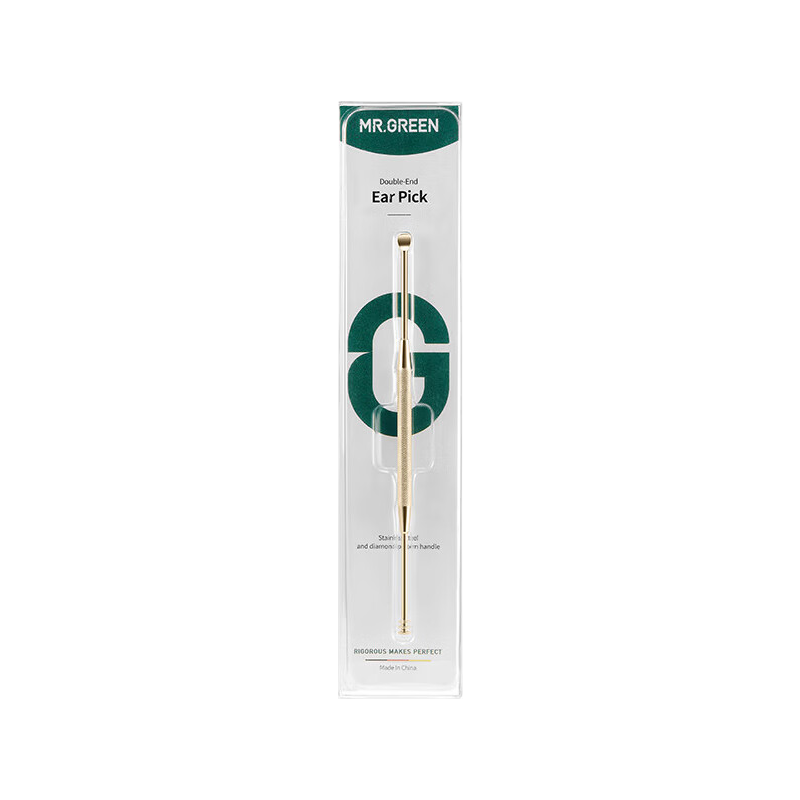 MR.GREEN German Ear Pick, Double-Ended Ear Spoon, Imported Stainless Steel Ear Cleaning Tool, Mr-2157G Gentle Ear Cleaning Device