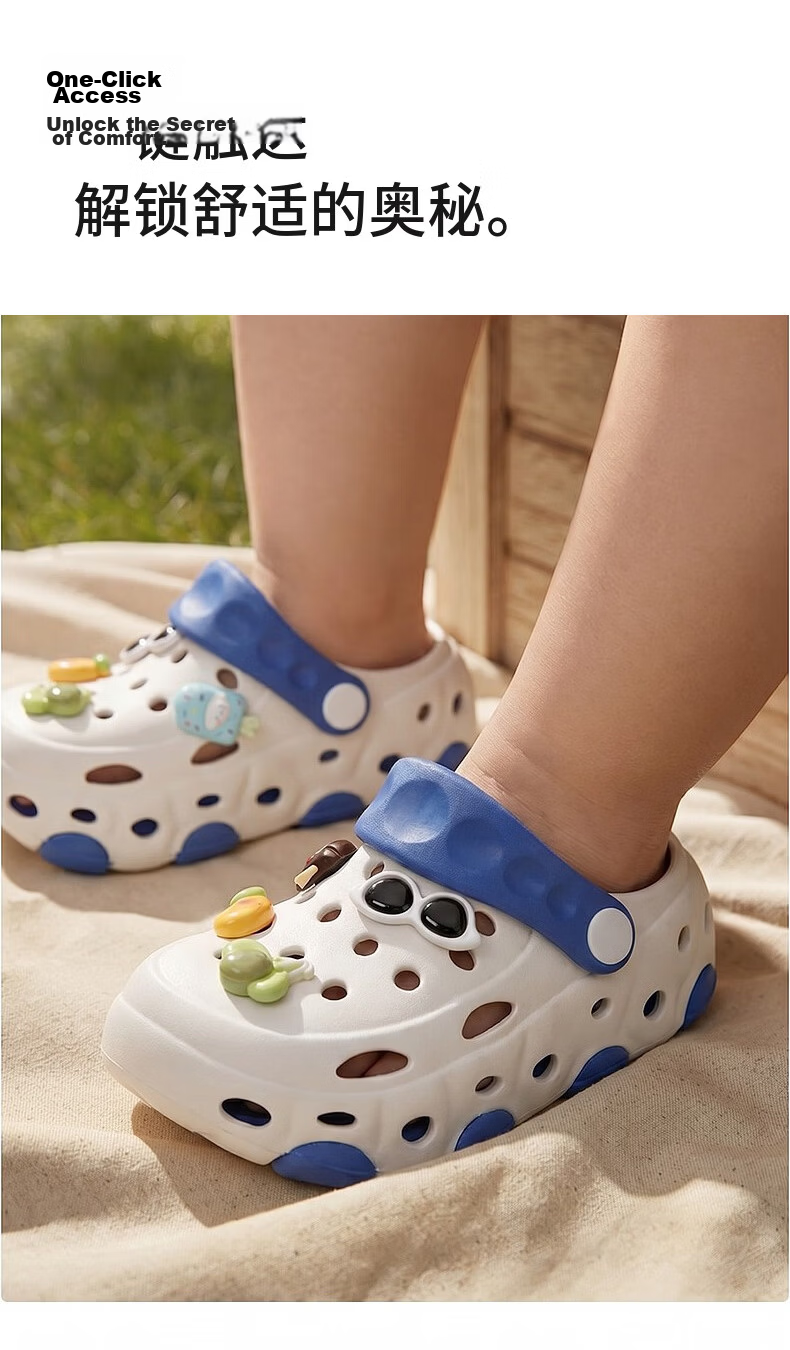 YUZHAOLIN Kids Clog Shoes Boys Girls Lightweight Closed-Toe Sandals for Students 8