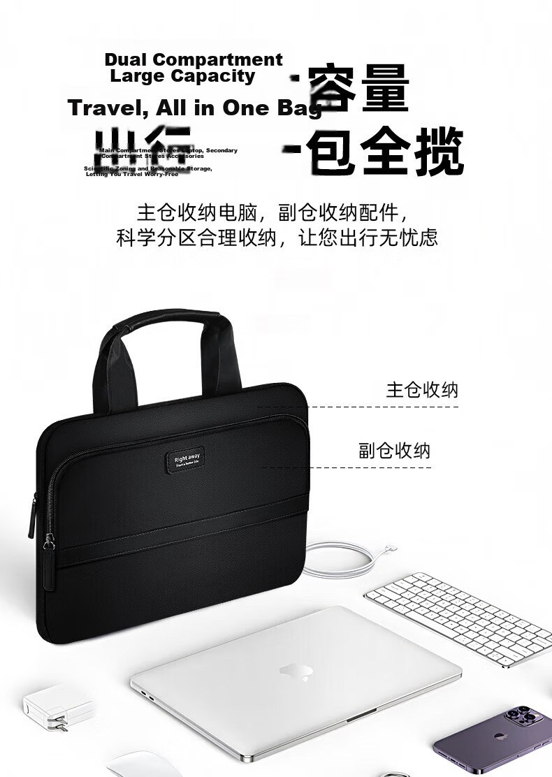 Lehuolvxing Laptop Bag, Handheld Notebook Bag for Men, 1614 Inches 15.6 Inches, Business Travel, College Student, Gaming Laptop 5