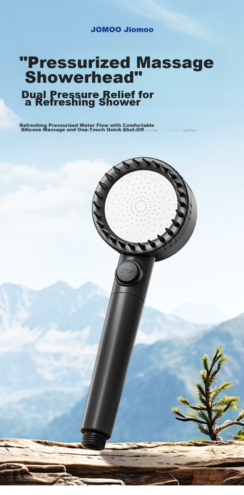 JOMOO Handheld Shower Head High-Pressure Five-Mode One-Button Water Outlet Shower Set with Shower Bracket 1
