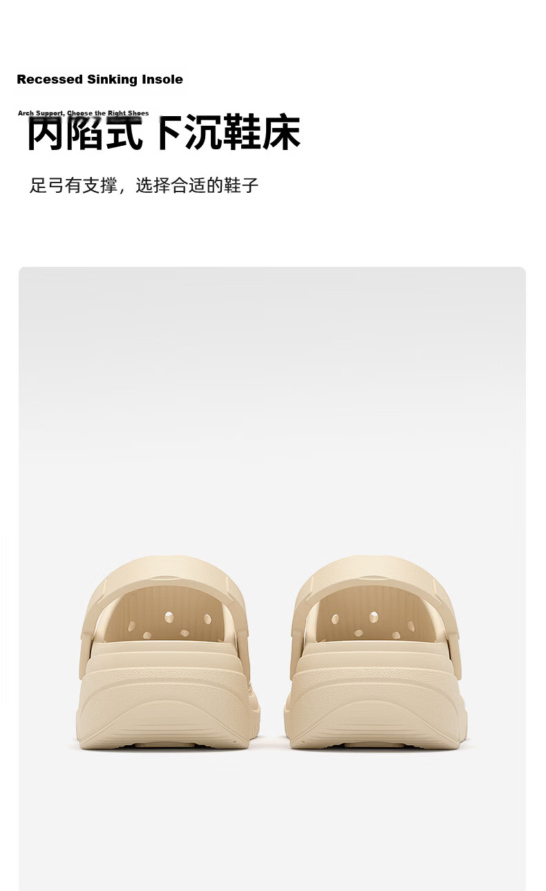 LANDF Women's Summer 2026 New Beach Non-Slip Thick Sole Closed-Toe Sandals Men Beige Size 36-37 5
