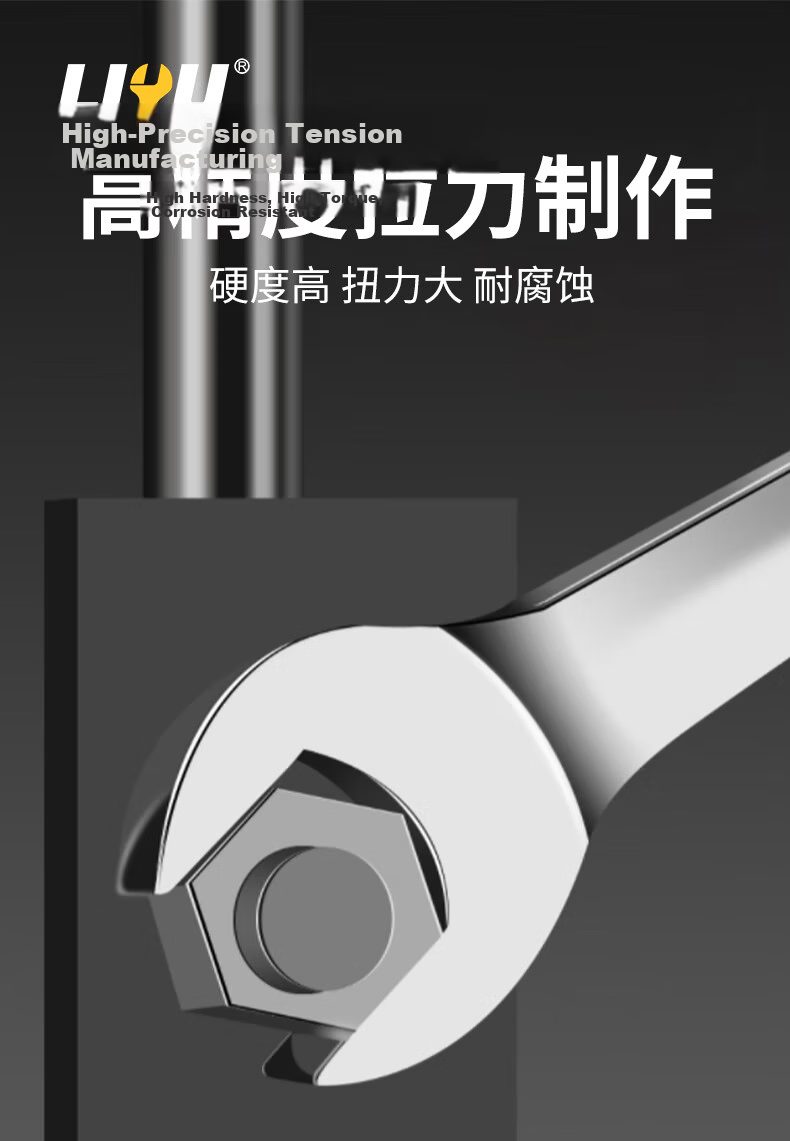 Liyu Double-Ended Open-End Wrench Mirror Polished Dual-Use Industrial Grade Quick Wrench Auto Repair Tool 10*12mm 6