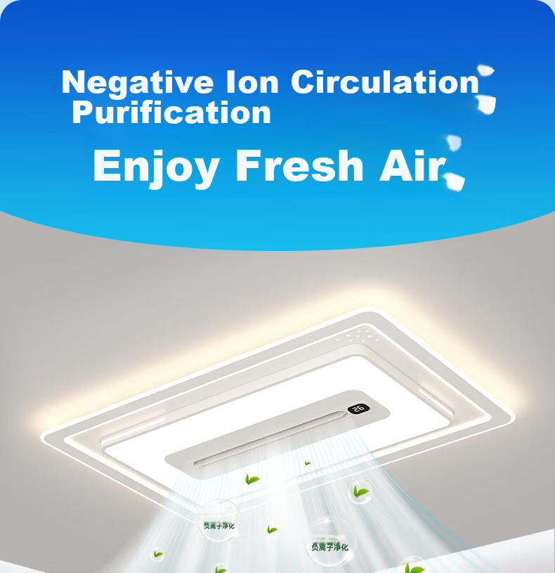 Great Wall LED Bladeless Ceiling Fan Light Modern Minimalist Living Room Bedroom Ceiling Fan Lamp Zhongshan Lighting 6