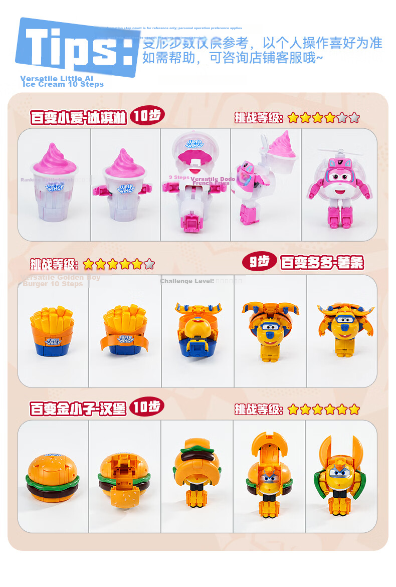AULDEY Super Wings Milli Cash Register Transforming Educational Pretend Play Food Toy Gift for Kids Boys and Girls 13