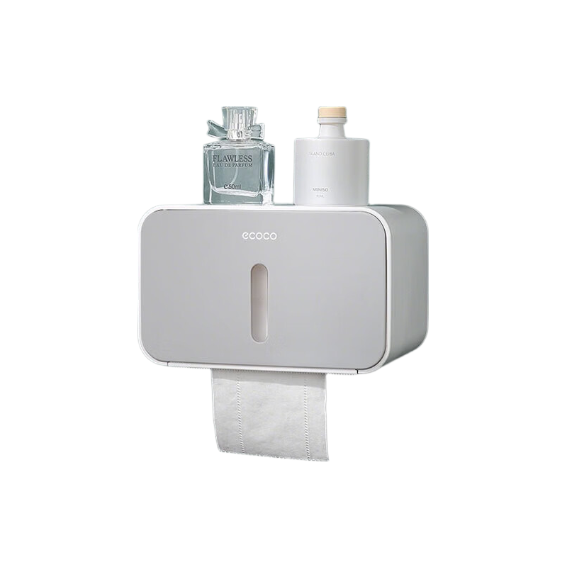 Ecoco Bathroom Tissue Box Storage Rack, No Drilling Required, Toilet Hand Towel Dispenser, High-End Bathroom Paper Towel Holder