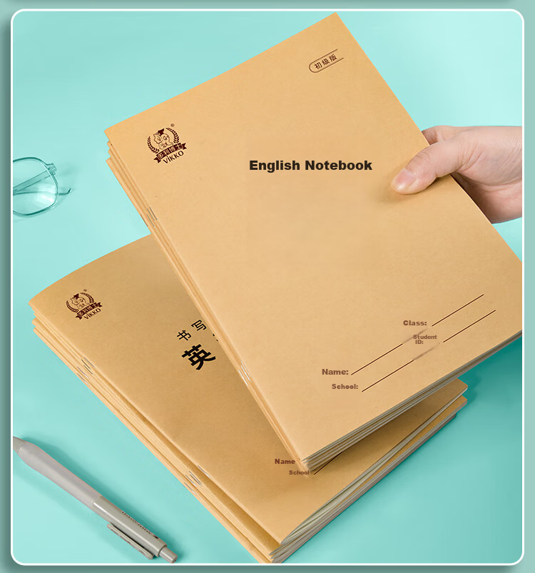 Dr. Dory A5 50 Sheets Large Grid English Paper 17mm x 6 Lines English Dictation Paper Wide Spacing Large Grid Notebook English Homework Paper Junior High Dictation Word Phrase Spelling Practice Paper  12